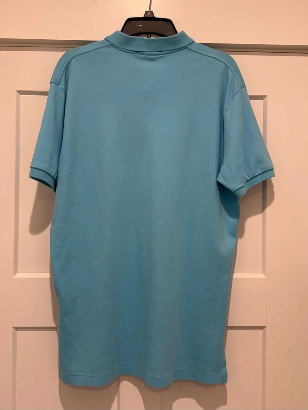 Polo by Ralph Lauren Blue Polo Shirt 1/4 Button Collar Stretch In Size Large